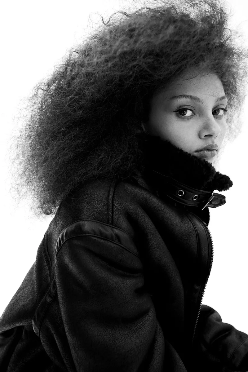 H&M Teddy-Lined Aviator Jacket