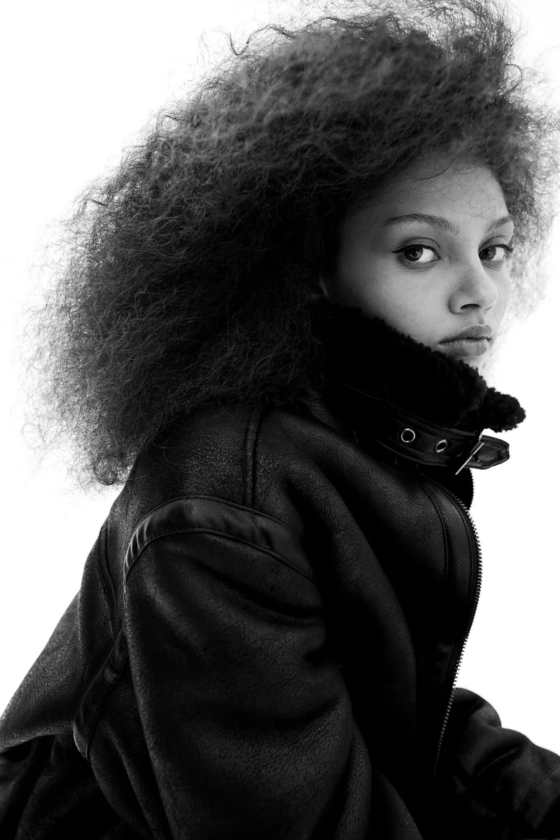 H&M Teddy-Lined Aviator Jacket