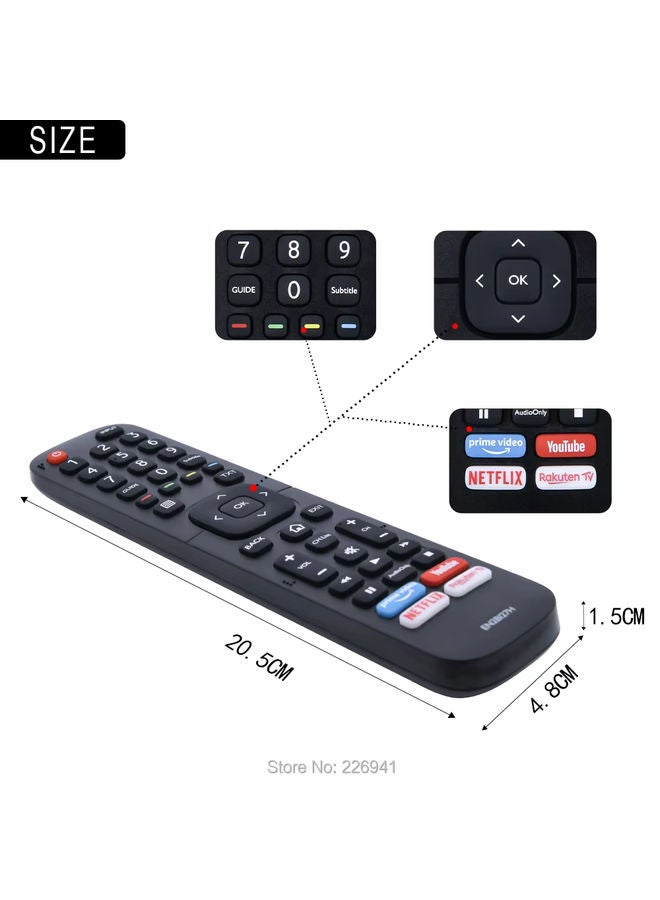 OMETTER TV remote control use for Hisense led lcd smart TV EN2BI27H H43B7100 H43BE7000 H55B7500 H65B7300 H50B7300 H50B7100 remoto - Image 5