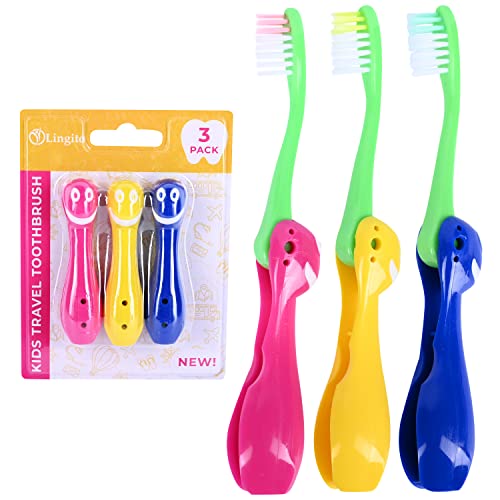 Lingito Kids Toothbrush Suction Cup with Covers, Toddler Toothbrush Soft Bristles, Child Toothbrush Suction Cups For Easy Access, Toddler Toothbrushes Handles Perfect For Tiny Hands of Boys and Girls (6 Pack) - Image 1