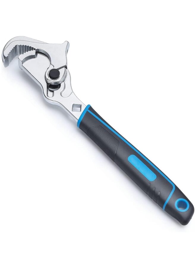 يُسلِّم مفتاح ربط أنابيب، مصنوع من الفولاذ المطروق، ذاتي الضبط، مناسب للسباكة، بفك مفتوح من 3/8 إلى 1-3/4 بوصة - Image 1