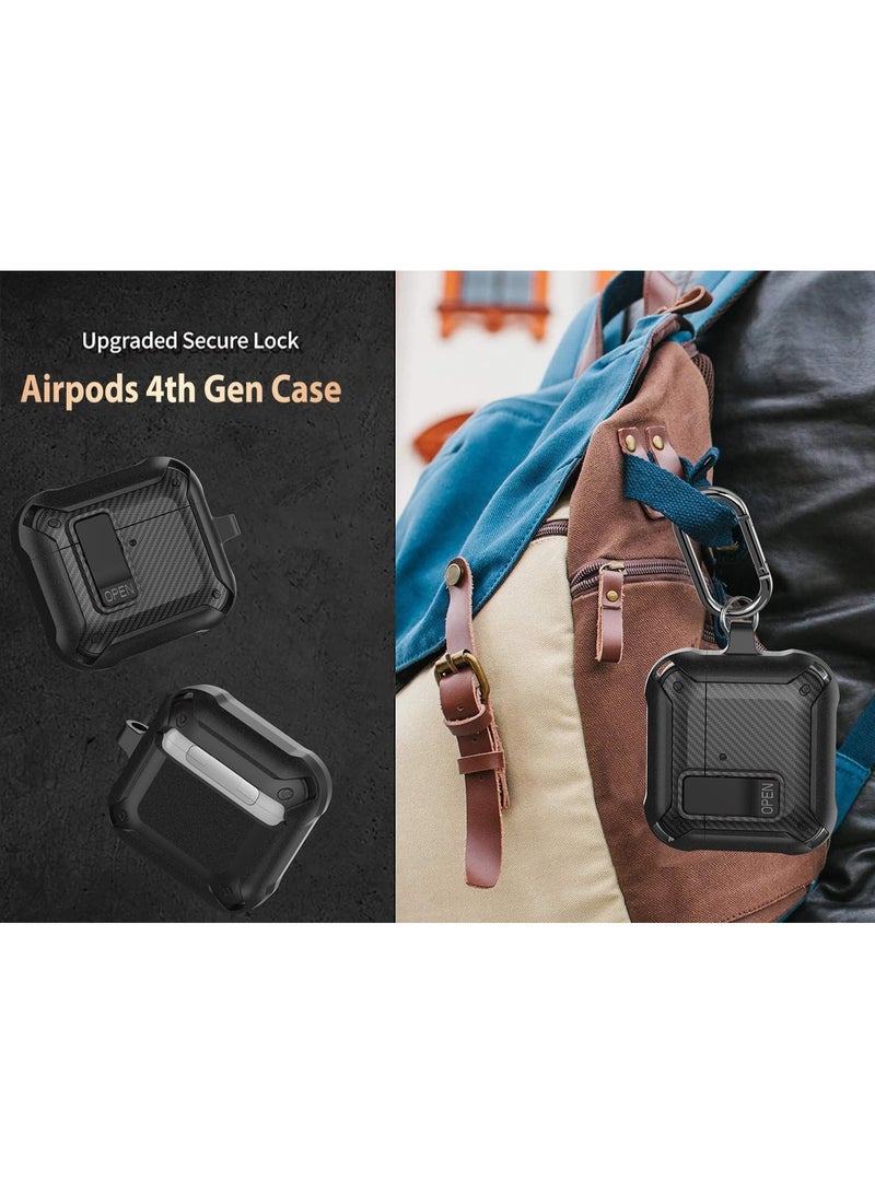 ANYOGRO Airpods 4 Case Cover with Cleaning Kit, PC Material with Secure Lock Rugged Cover for Airpods 4th Generation 2024 Case Front LED Visible - Image 5