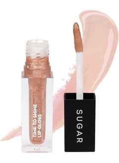 SUGAR Cosmetics Time To Shine - Lip Gloss - 10 Princess Aurora (Golden beige with Shimmer) - 4.5 gms - High Shine Lip Gloss with Jojoba Oil  - Image 1