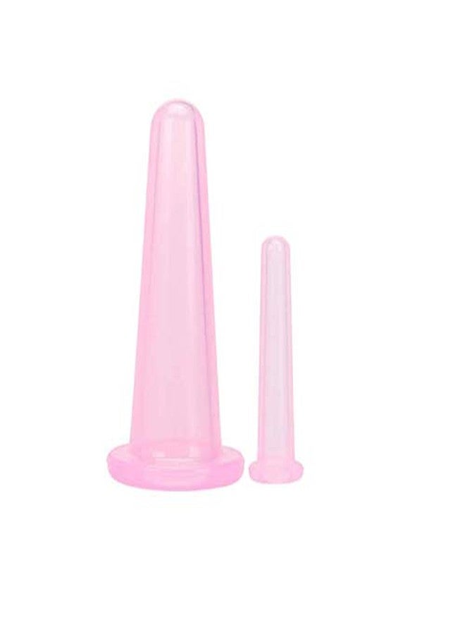 Aeyistry 4Pcs Cupping Facial Set for Face and Eye Cupping Massage, Facial Cupping Set Silicone Cups with Exfoliating Brush for Face Neck Skin (2 Small&2 Large, Pink) - Image 3