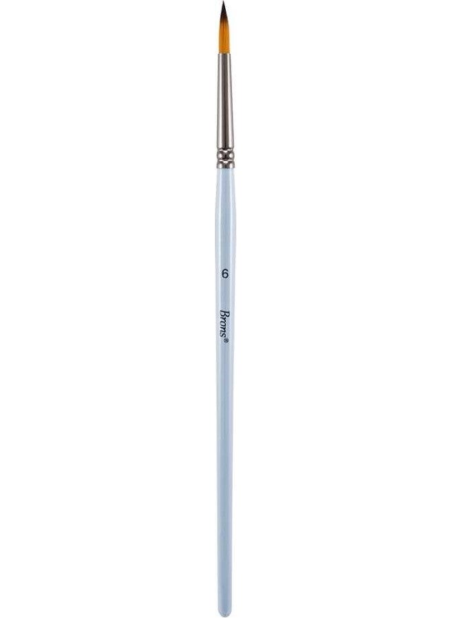 Brons Paint Brush Synthetic Clay Round Tip 6 