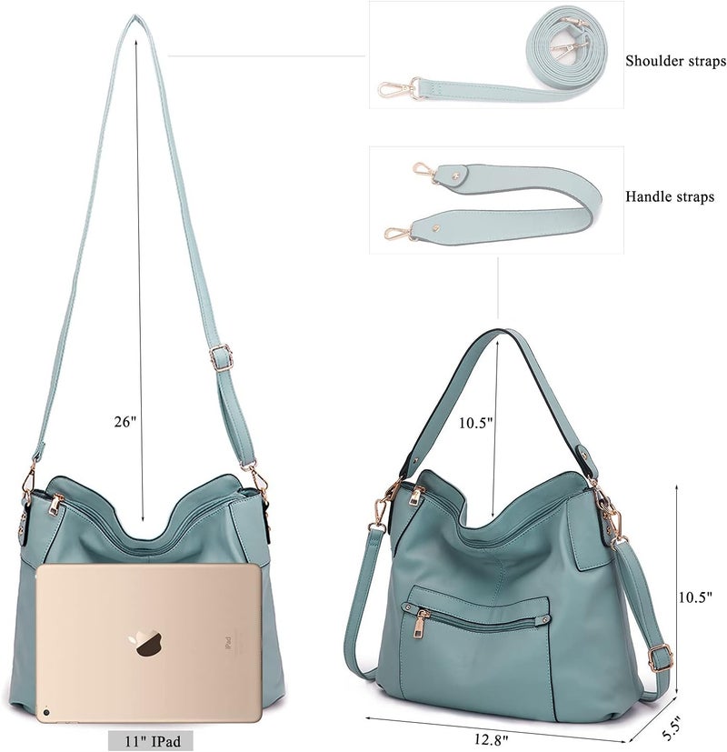 Idesort Large Crossbody Bags Ladies Shoulder Handbags Purse and Wallet Set for Women Totes Hobo Purses - Image 5