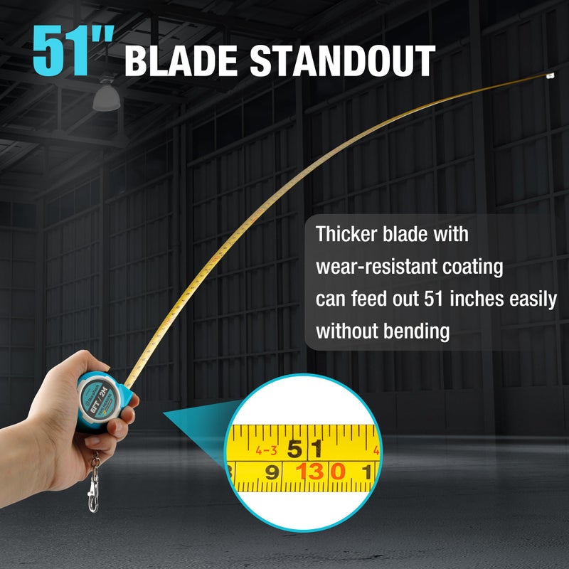DURATECH Mini Tape Measure, 2 PCS 6FT Inch/Metric Small Tape Measure, Retractable Easy Reading Keychain Measurement Tape, Pocket Size Small Tape Measure for Engineer, Portable, ABS Protective Casing - Image 4