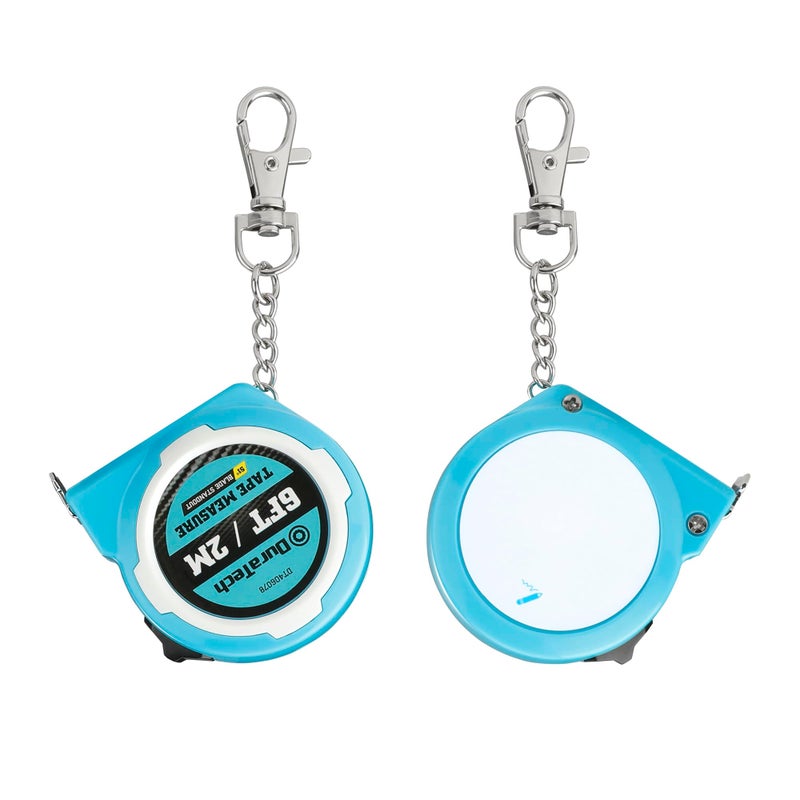 DURATECH Mini Tape Measure, 2 PCS 6FT Inch/Metric Small Tape Measure, Retractable Easy Reading Keychain Measurement Tape, Pocket Size Small Tape Measure for Engineer, Portable, ABS Protective Casing - Image 1