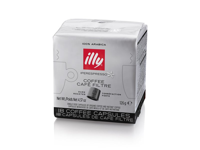 illy Coffee, iper Coffee Capsule, Dark Roast Drip Pods, illy iperEspresso Machines (18 ct) - Image 1