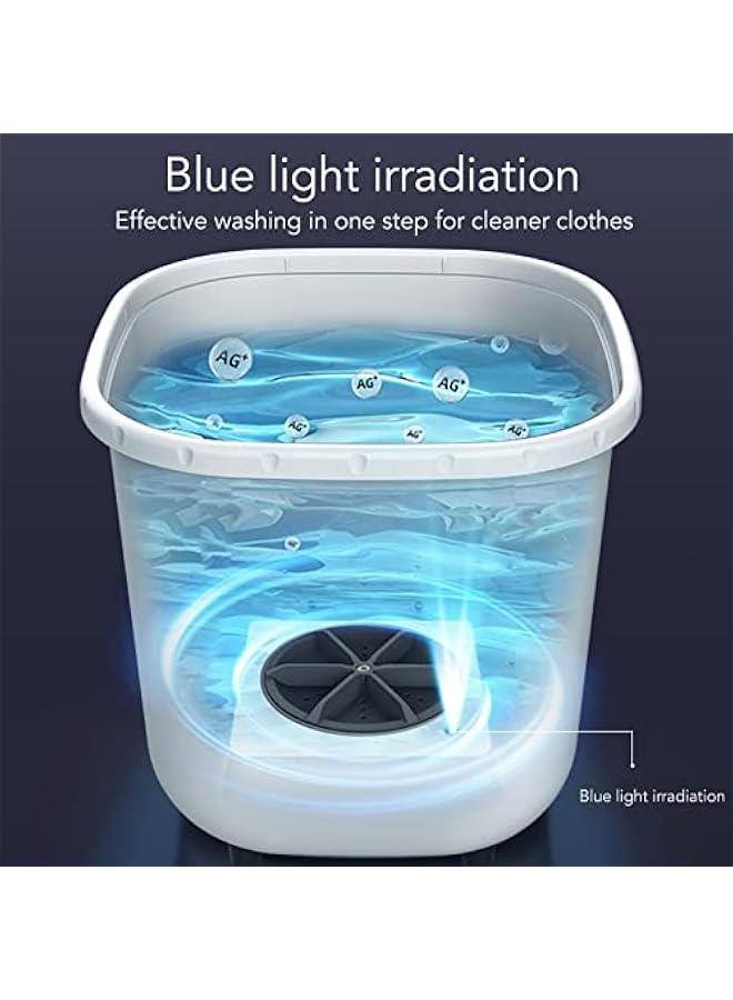 Portable Washing Machine, USB Powered Forward Reverse Rotation Mini Washer, Portable Single Tub for Underwear, Portable Washer Portable Bucket Washer for Camping, Travel, Apartment  - Image 2