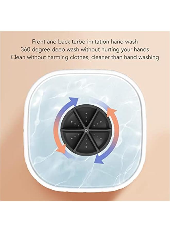 Portable Washing Machine, USB Powered Forward Reverse Rotation Mini Washer, Portable Single Tub for Underwear, Portable Washer Portable Bucket Washer for Camping, Travel, Apartment  - Image 5