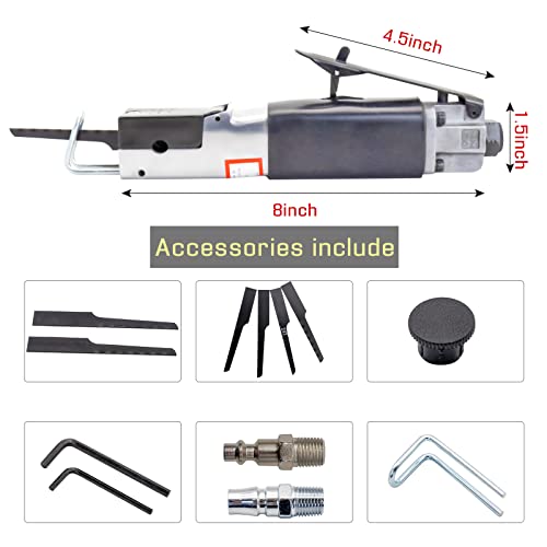 SDRTOP Air Reciprocating Saw Pneumatic body saws tool with 6pc 24T & 32T Blades Heavy Duty Hacksaw Cutter for Metal Sheet Cutting - Image 5