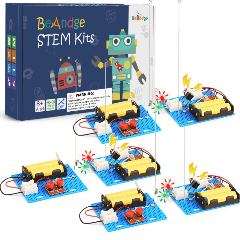 BeAndge 3 Set Telegraph STEM Kits Bulk Science Kits for Kids Age 812 Engineering STEM Building Toys for Boys Ages 813 Crafts for Boys Girls 810 Build A Coding Robot 1012 - Image 3