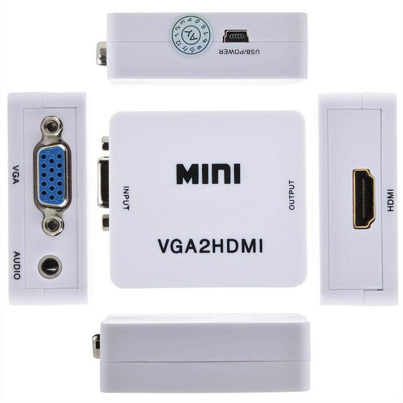 VGA to HDMI Full HD Video 1080P Audio Adapter for PC/Laptop/DVD - Image 4