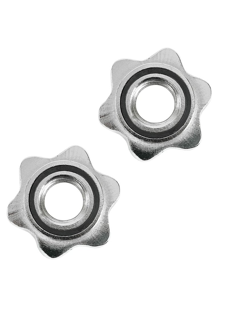 Spall Barbell Weight Bar Straight Threaded Design with Spinlock Nuts - Perfect for Weight Lifting 1-Inch Solid Steel - Image 3