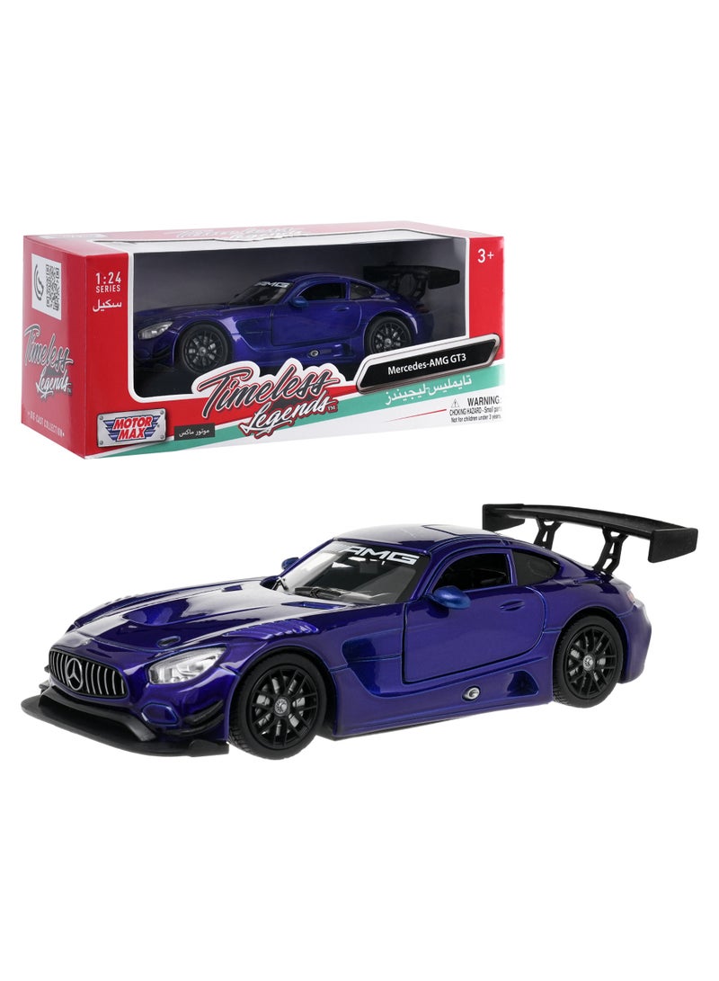 MOTORMAX Mercedes-AMG GT3 Die-Cast Model Car 1:24 Scale | Officially Licensed Racing Car Collectible | Opening Doors, Detailed Interior & Free-Wheeling Die-Cast Toy - Image 1