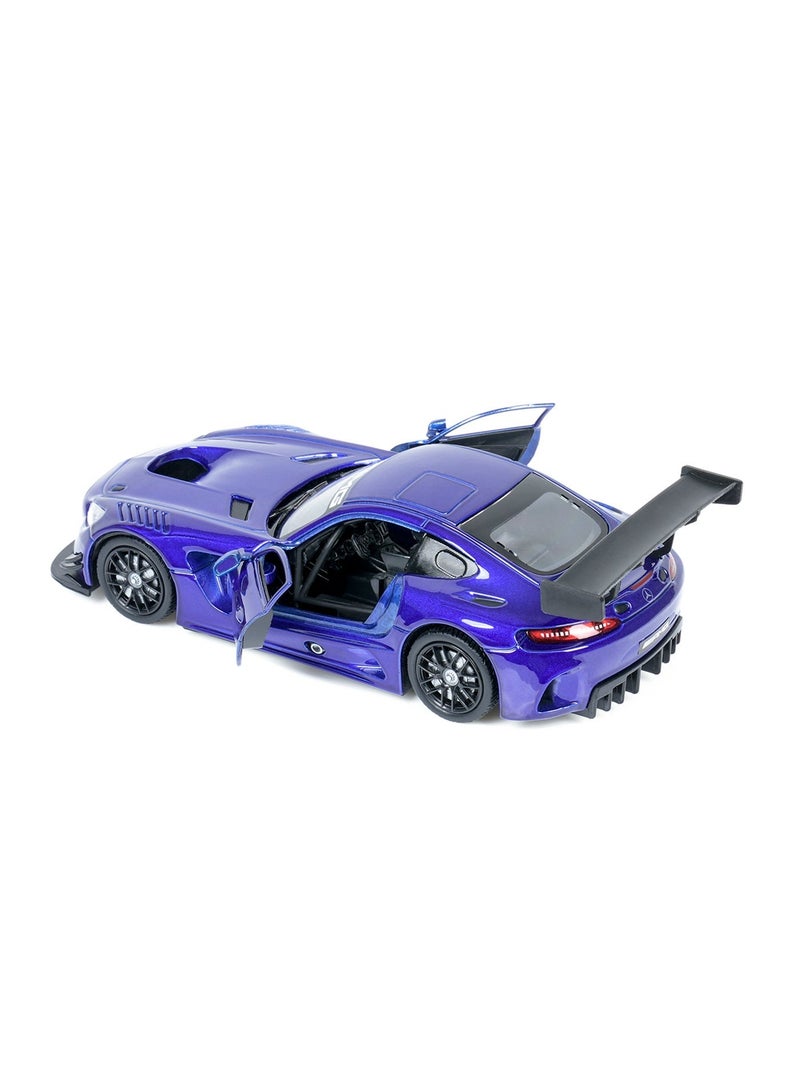 Motormax 1:24 Scale Mercedes-AMG GT3 Die-Cast Model Car – Blue Racing Car with Opening Doors, Detailed Interior & Rubber Tires - Image 5