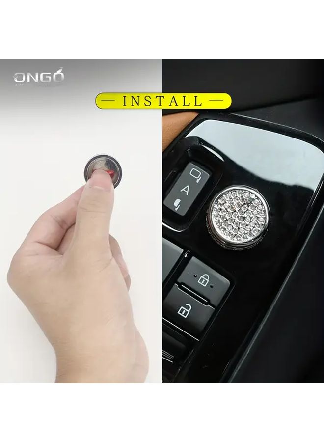Golden Crystal Rearview Mirror Adjustment Knob For Toyota Car - Image 3