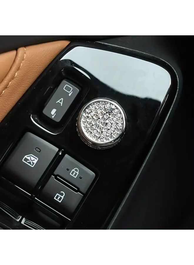 Golden Crystal Rearview Mirror Adjustment Knob For Toyota Car - Image 1
