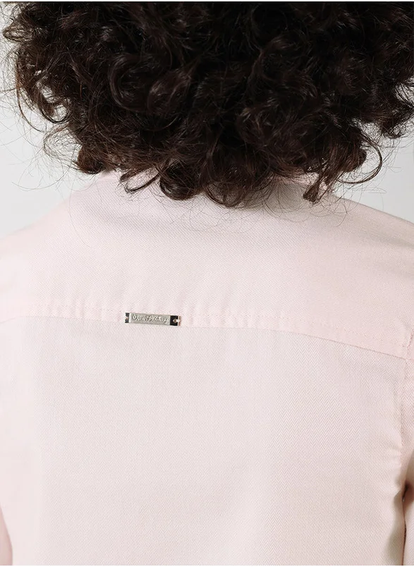 One Friday One Friday Boys Pink Regular Fit Full Sleeve Solid Shirts