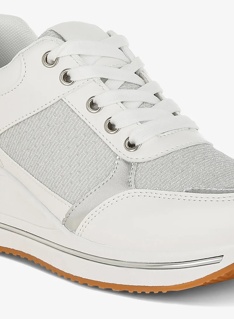 London Rag  London Rag Women's Faux Leather & Mesh Sneakers In White for Women | Best Price UAE