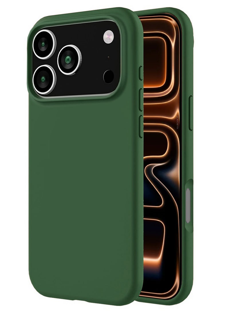 CATANES 3 Packs Silicone Protective Phone Case for iPhone 17 Pro Max - Soft Anti-Scratch Microfiber Lining Ultra Slim Drop Protection Phone Cover with Two 3D Screen Protectors - Green - Image 5