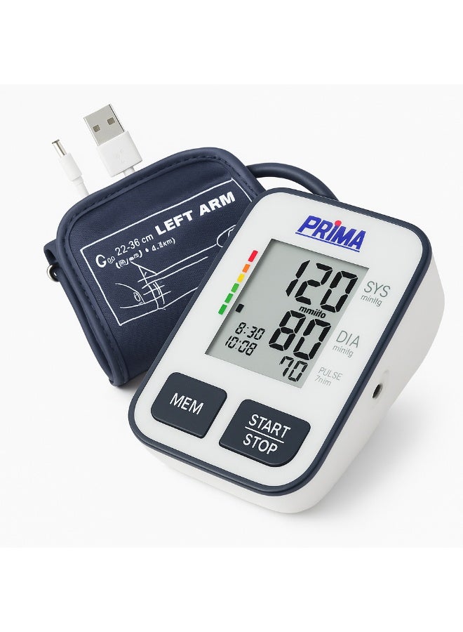 PRIMA The Prima arm blood pressure monitor is highly accurate and has a storage memory of 120 readings to easily monitor your health status at home on a daily basis. - Image 1