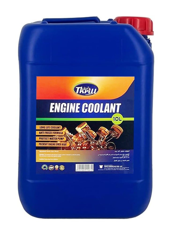 Thrill Engine Coolant 10L – Ready-to-Use Radiator Coolant | Anti-Rust & Anti-Freeze Protection for All Vehicles - Image 1