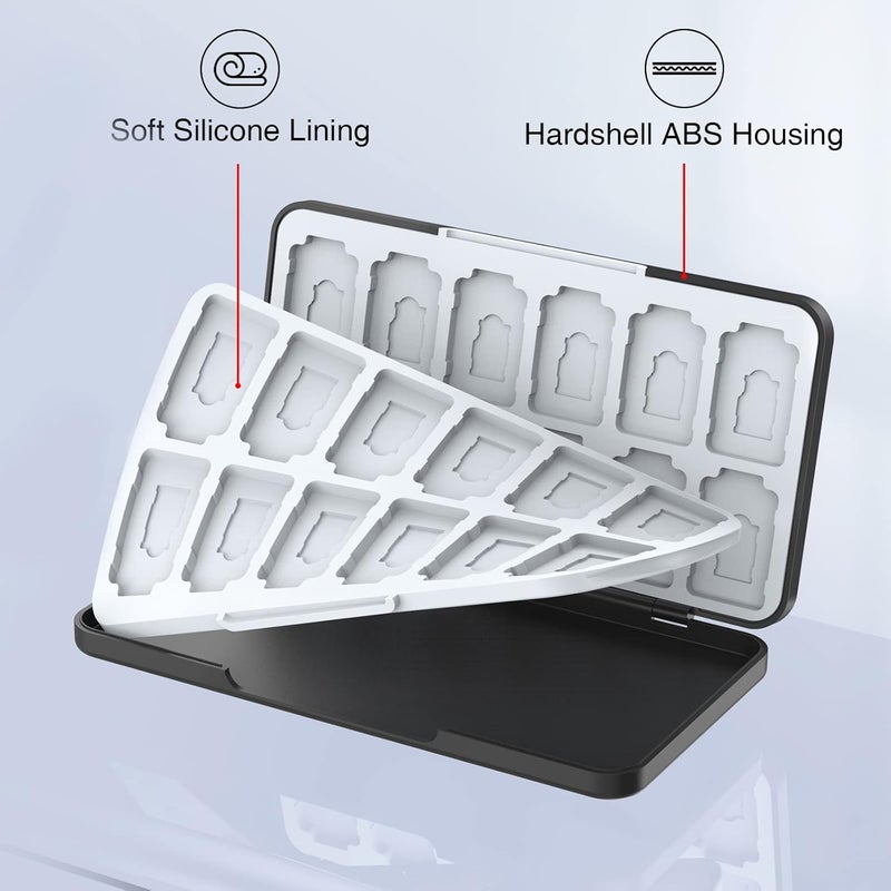 HEIYING Switch Game Card Case for Nintendo Switch 2 /OLED/Lite,Custom Pattern Switch Game Holder with 24 Game Card Slots and 24 Micro SD Cards Slots - Image 4