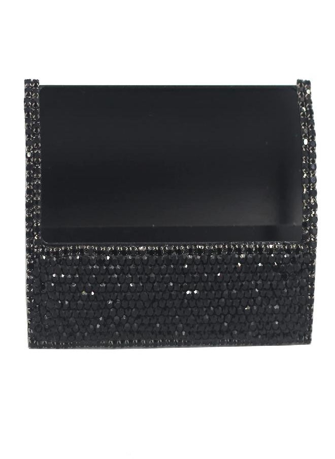 Bestbling - Bestbling Bling Aluminum Business Card Holder for Desk Business Card Display Rhinestone Business Card Stand Desktop Business Card Holders (Black) - Image 1