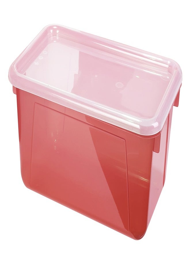 ستوريكس صناديق تخزين صغيرة من ستوركس - حاويات تخزين بلاستيكية للفصول الدراسية بغطاء غير قابل للإغلاق، 12.2 × 7.8 × 5.1 بوصة، لون أحمر فاتح، عبوة من 5 قطع (62481U05C) - Image 2