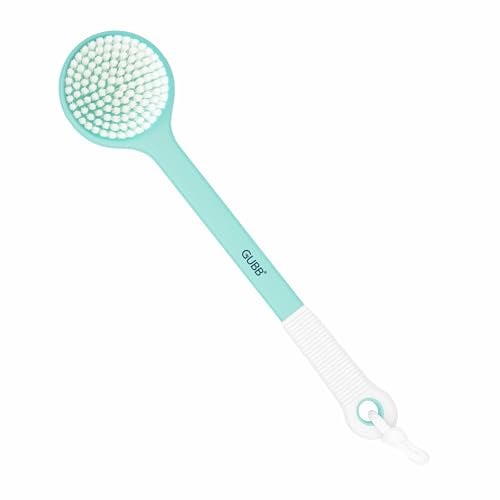 GUBB Bath Brush With Extended Handle - Dual Sided Exfoliating Brush for Cleansing, Gentle Exfoliation, and Invigorating Massage - Soft Nylon Bristles Ideal for Knees, Elbows, and Ankles - Spa-Quality Bathing Experience at Home - Image 1