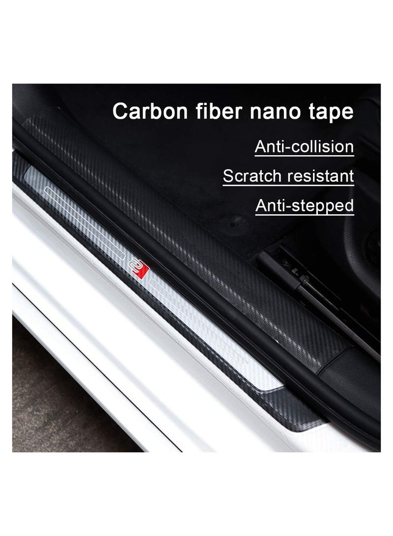 شريط حماية من ألياف الكربون الشفافة لحماية حافة باب السيارة ومصد السيارة عالميًا، 2 بوصة × 33 قدمًا، متين وسهل التركيب - Image 5