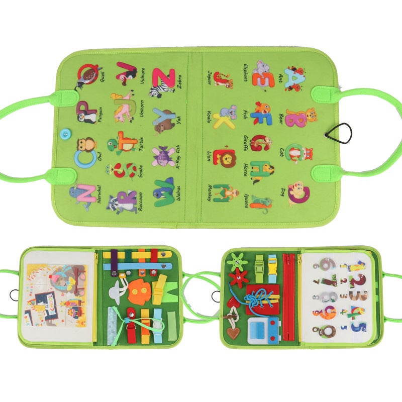 Children'S Early Education Puzzle Felt Dressing Learning Board Manufacturers Life Daily Dressing Education Felt Busy Board - Image 1