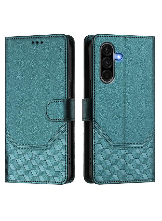 اس-توب جراب لهاتف Samsung Galaxy A56 5G مصنوع من الجلد بنقشة قرص العسل بتقنية RFID - Image 2