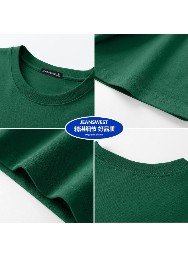 Jeanswest Basic Women's Loose Round Neck T-shirt summer Minimalist Cotton Printed Short Sleeve casual Slimming Versatile Top - Image 4