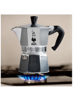 BIALeTTI Moka Express Stove Top Espresso Maker, Makes Real Italian Coffee, Moka Pot 6 Cups, Silver  - Image 2