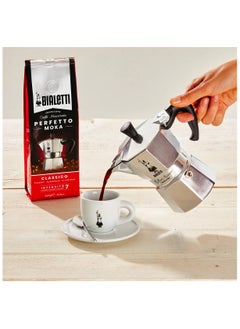 BIALeTTI Moka Express Stove Top Espresso Maker, Makes Real Italian Coffee, Moka Pot 6 Cups, Silver  - Image 4