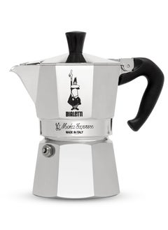 BIALeTTI Moka Express Stove Top Espresso Maker, Makes Real Italian Coffee, Moka Pot 6 Cups, Silver  - Image 1