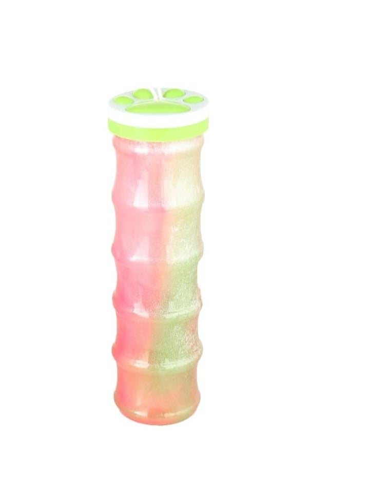 Slime bottle with animal-print cap for children, multi-colored 