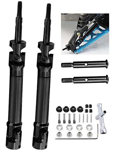 Rcarmumb Upgrades Part for 110 Stampede VXL 2WDRustler VXL 2WDSlash VXL 2WDHoss VXL 2WDRear Stainless Steel Drive Shaft CVD Front Axles 45 Driveshaft with HexBlack - Image 1