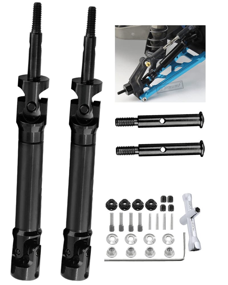 Rcarmumb Upgrades Part for 110 Stampede VXL 2WDRustler VXL 2WDSlash VXL 2WDHoss VXL 2WDRear Stainless Steel Drive Shaft CVD Front Axles 45 Driveshaft with HexBlack - Image 3