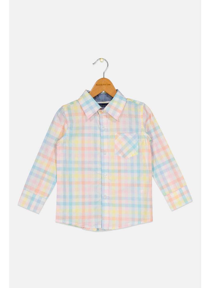 Andy & Evan Toddlers Boy Allover Print Casual Shirt, Multicolor  - Image 1