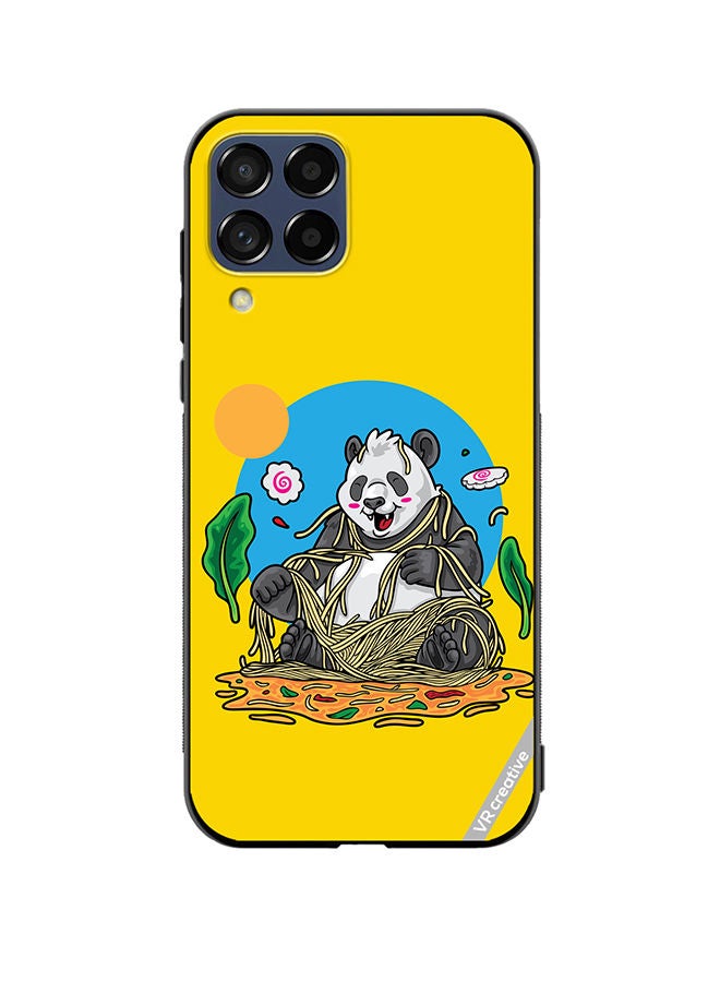 VR CREATIVE Protective Case Cover For Samsung Galaxy M53 Panda Eating Noodles Design Multicolour - Image 1