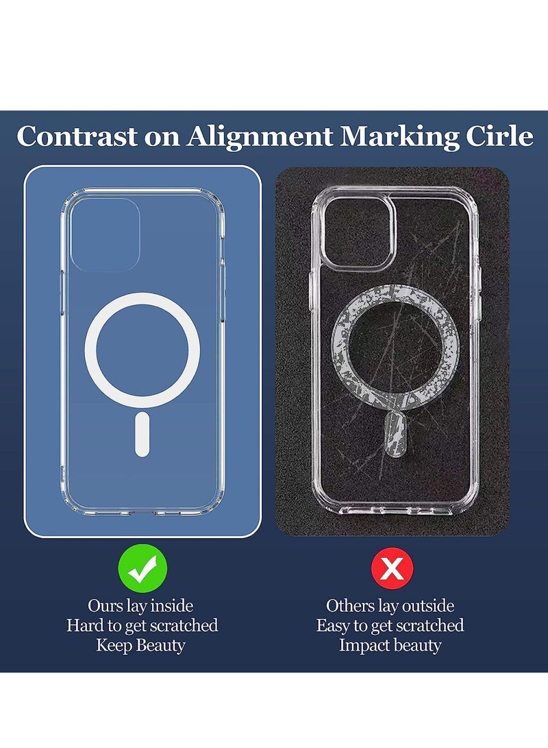 ELTRAZONE iPhone 12 Pro Clear Magnetic Cover | MagSafe Compatible | Hybrid Protective Clear Hard Back Case | Shockproof Silicone Frame | Transparent Case - Image 5