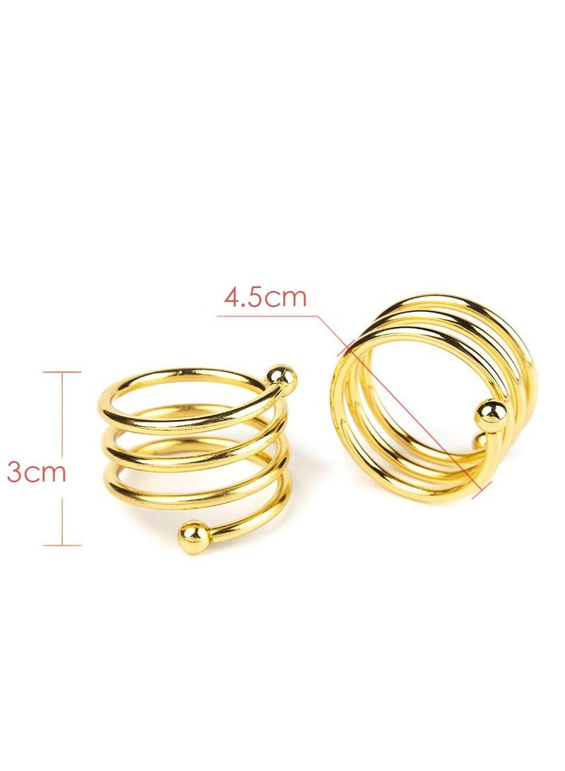 RARELY 6 Piece Gold Round Holders Napkin Rings Buckles  - Image 2