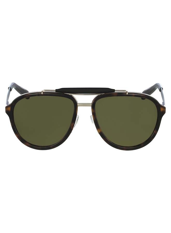 مارك جاكوبس نظارات شمسية MJ 592/S 53XDJ 57mm للرجال - إطار بني داكن مع ذهبي وعدسات خضراء - Image 3