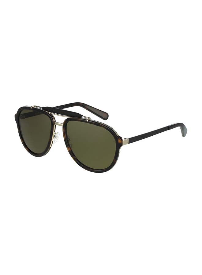 مارك جاكوبس نظارات شمسية MJ 592/S 53XDJ 57mm للرجال - إطار بني داكن مع ذهبي وعدسات خضراء - Image 1