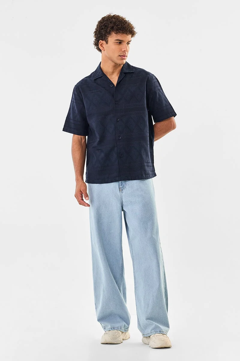 SNITCH Box Fit Self-design Shirt