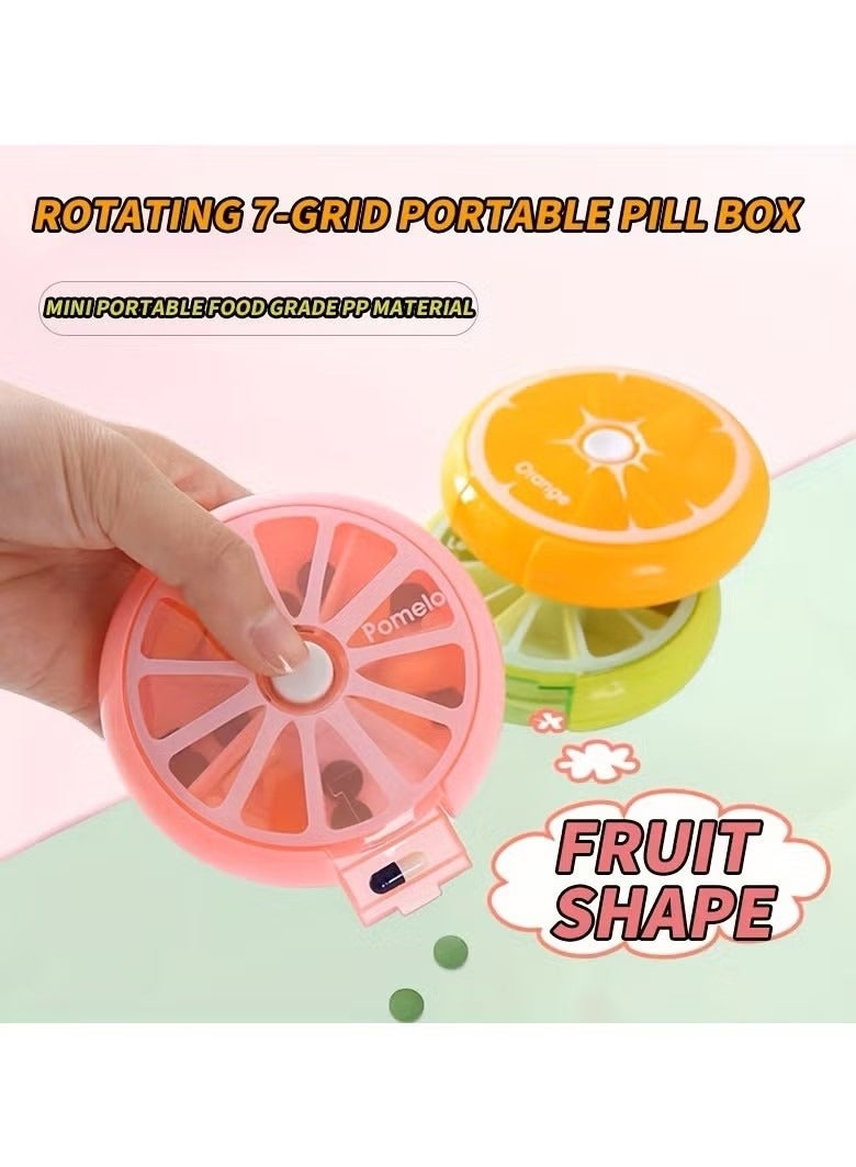 general 3pc Portable Pill Box For Travel, 7 Compartments For Medicines And Vitamins, Suitable To Put In A Pocket Or Purse, Safe Storage Of Daily Doses - Image 4